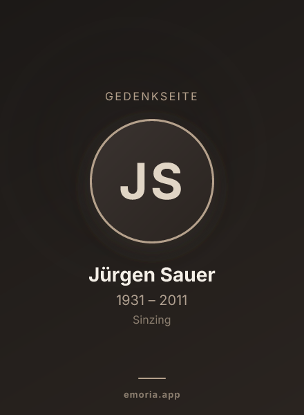 Gedenkportrait von Jürgen Sauer