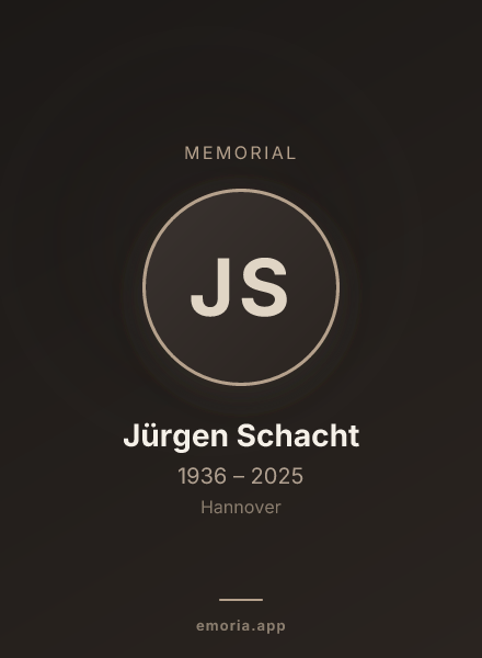 Memorial portrait of Jürgen Schacht