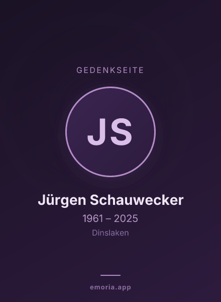 Gedenkportrait von Jürgen Schauwecker