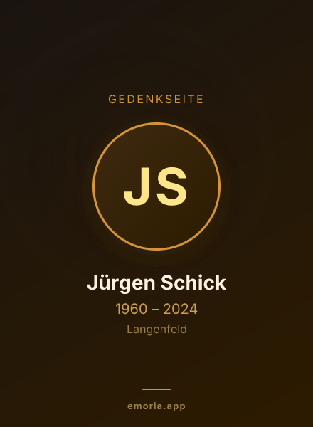 Gedenkportrait von Jürgen Schick