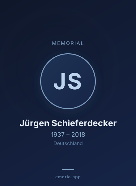Memorial portrait of Jürgen Schieferdecker