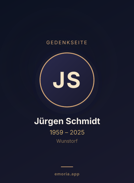 Gedenkportrait von Jürgen Schmidt