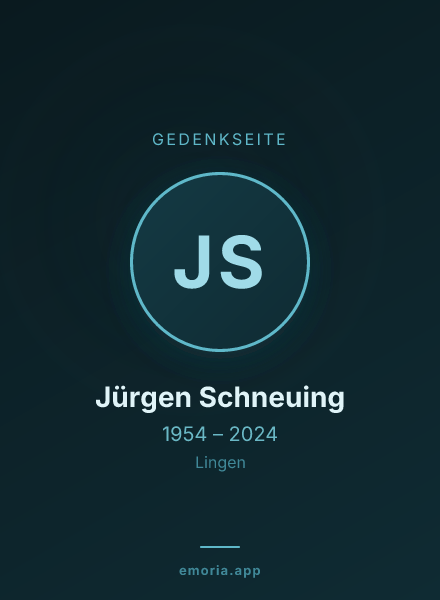 Gedenkportrait von Jürgen Schneuing