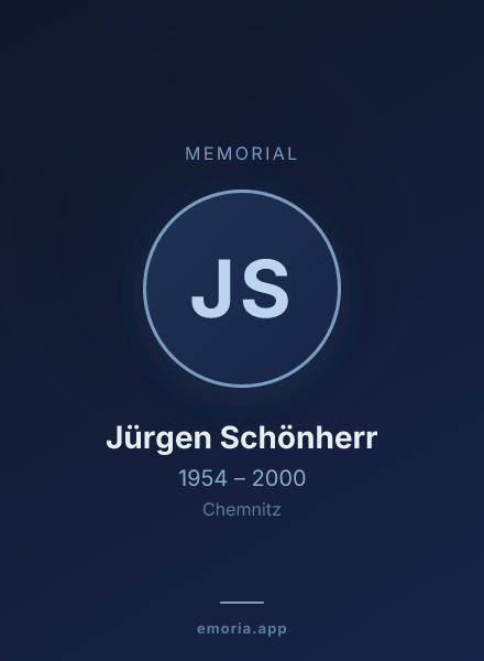 Memorial portrait of Jürgen Schönherr