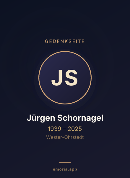 Gedenkportrait von Jürgen Schornagel