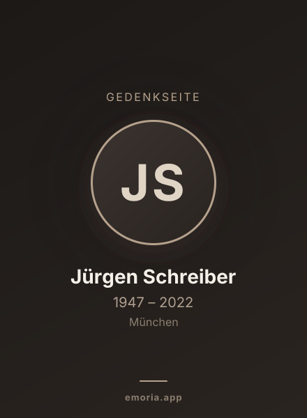 Gedenkportrait von Jürgen Schreiber