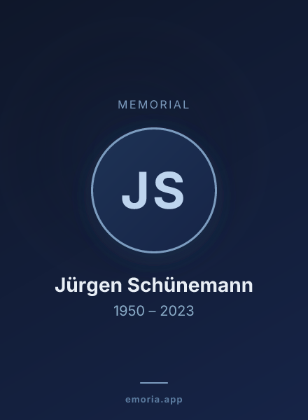 Memorial portrait of Jürgen Schünemann