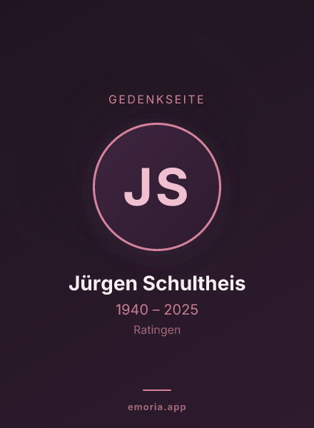 Gedenkportrait von Jürgen Schultheis
