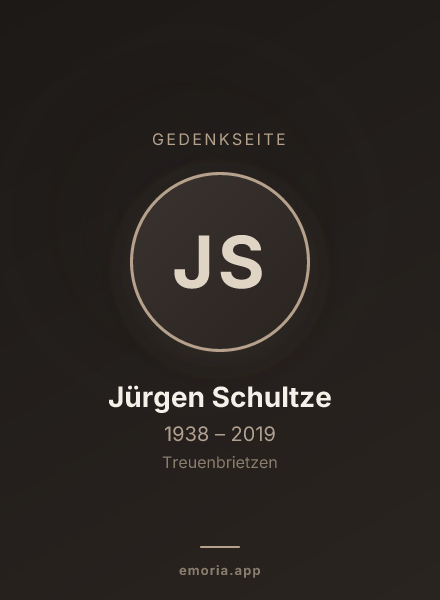 Gedenkportrait von Jürgen Schultze