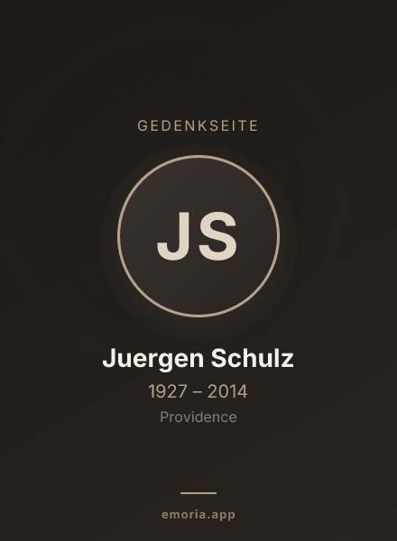 Gedenkportrait von Juergen Schulz