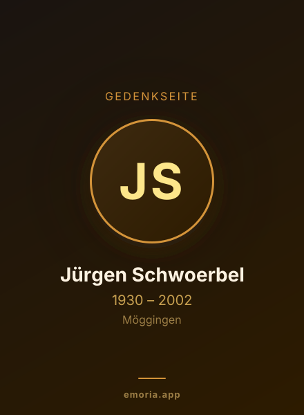 Gedenkportrait von Jürgen Schwoerbel