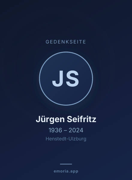 Gedenkportrait von Jürgen Seifritz