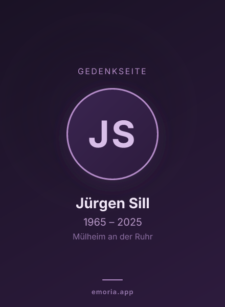 Gedenkportrait von Jürgen Sill