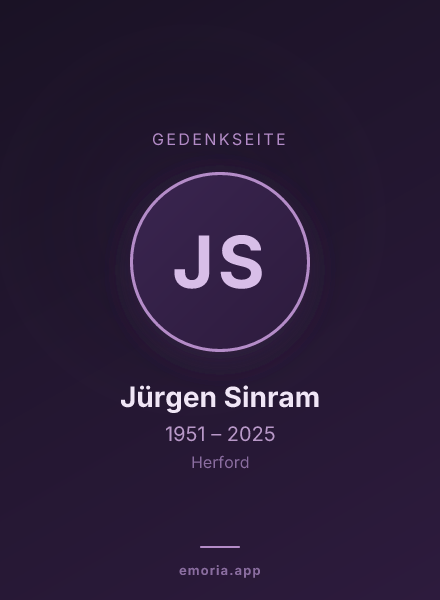 Gedenkportrait von Jürgen Sinram