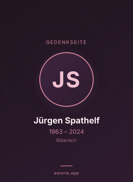 Gedenkportrait von Jürgen Spathelf