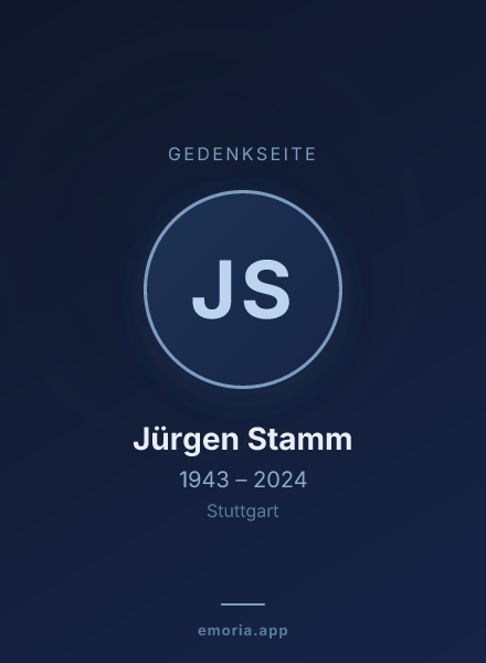 Gedenkportrait von Jürgen Stamm