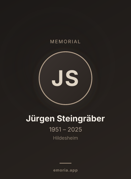 Memorial portrait of Jürgen Steingräber