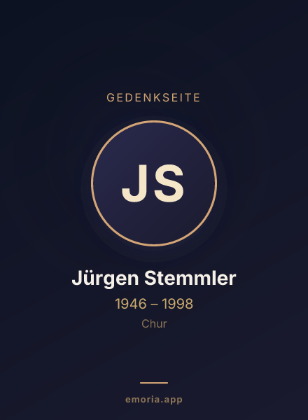 Gedenkportrait von Jürgen Stemmler