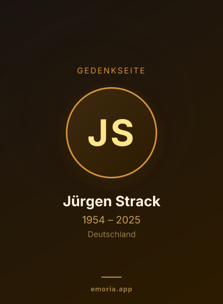 Gedenkportrait von Jürgen Strack