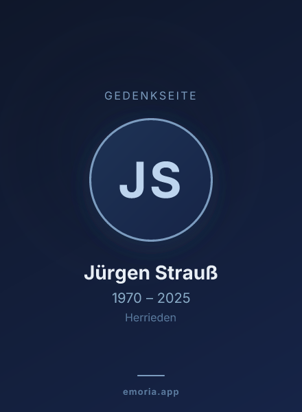 Gedenkportrait von Jürgen Strauß
