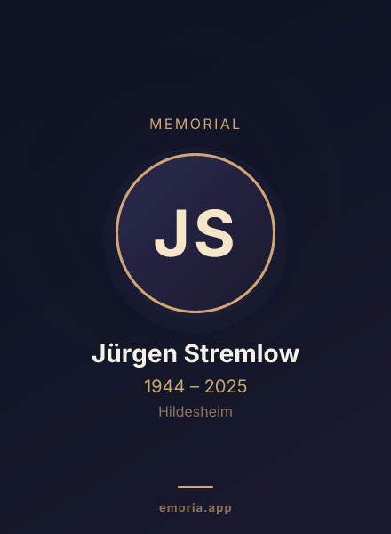 Memorial portrait of Jürgen Stremlow