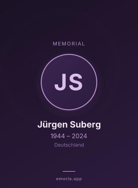 Memorial portrait of Jürgen Suberg