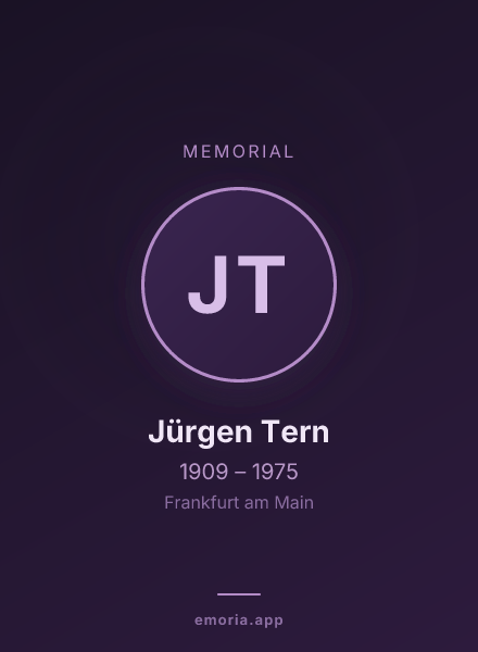 Memorial portrait of Jürgen Tern