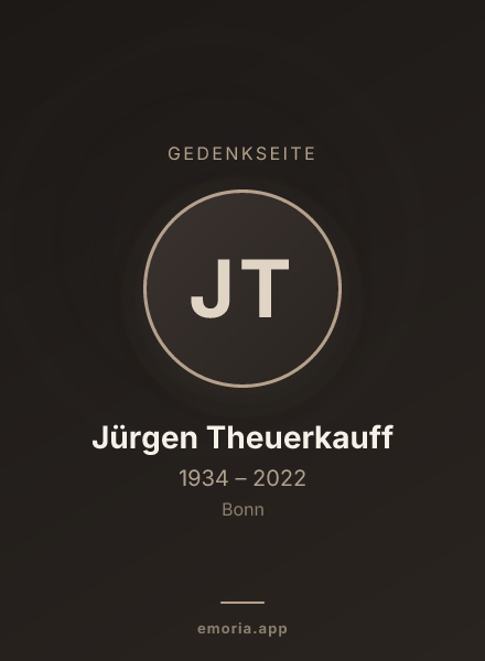Gedenkportrait von Jürgen Theuerkauff