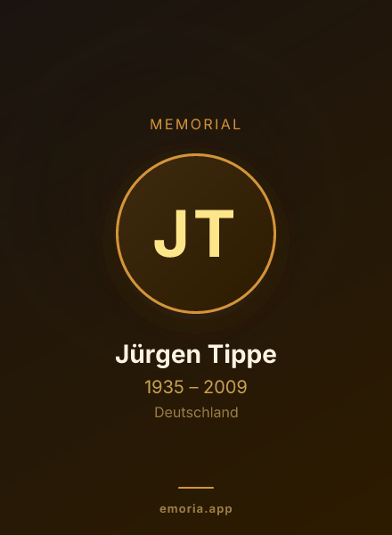Memorial portrait of Jürgen Tippe