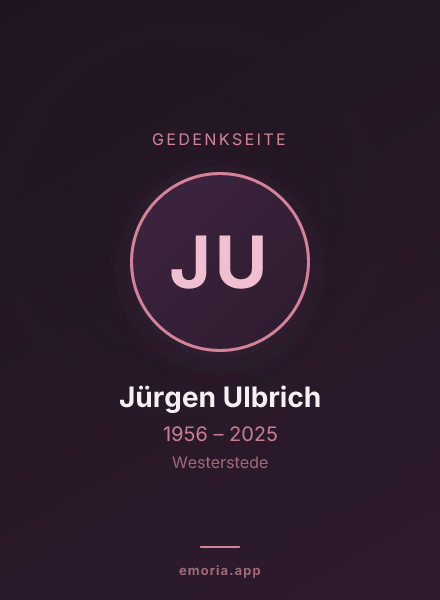 Gedenkportrait von Jürgen Ulbrich