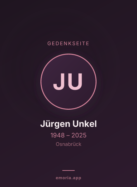 Gedenkportrait von Jürgen Unkel