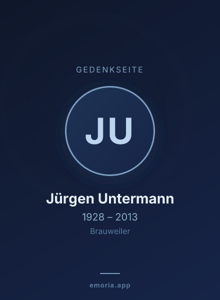 Gedenkportrait von Jürgen Untermann