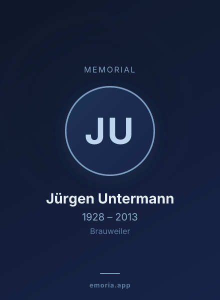 Memorial portrait of Jürgen Untermann