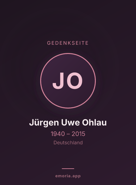 Gedenkportrait von Jürgen Uwe Ohlau