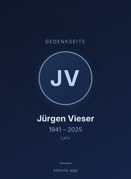Gedenkportrait von Jürgen Vieser