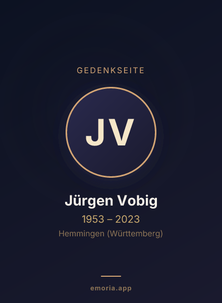 Gedenkportrait von Jürgen Vobig