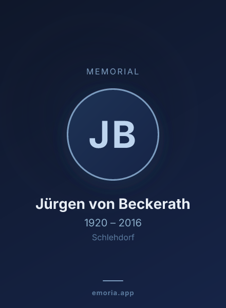 Memorial portrait of Jürgen von Beckerath
