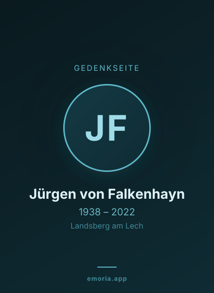 Gedenkportrait von Jürgen von Falkenhayn