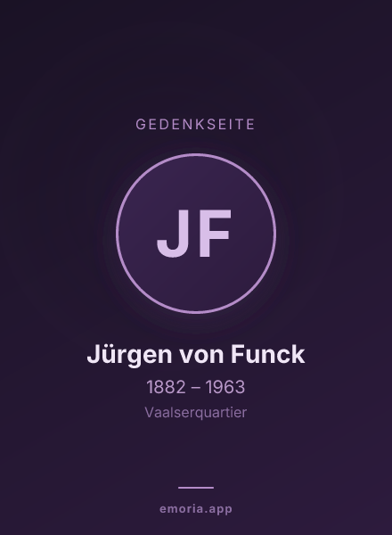Gedenkportrait von Jürgen von Funck