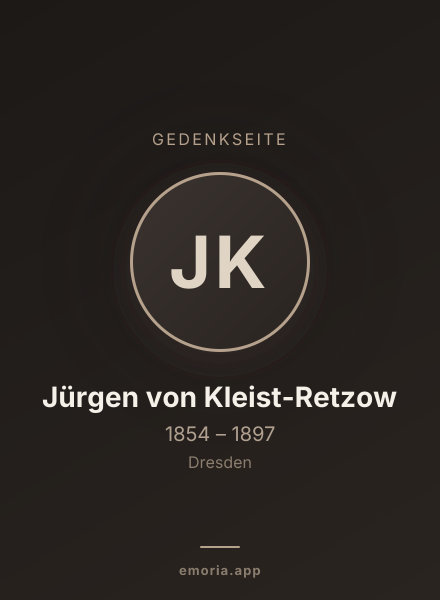 Gedenkportrait von Jürgen von Kleist-Retzow