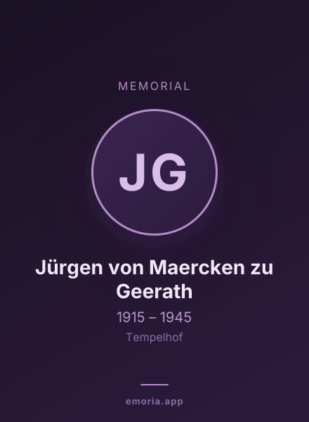 Memorial portrait of Jürgen von Maercken zu Geerath
