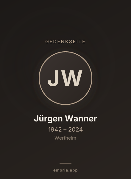 Gedenkportrait von Jürgen Wanner