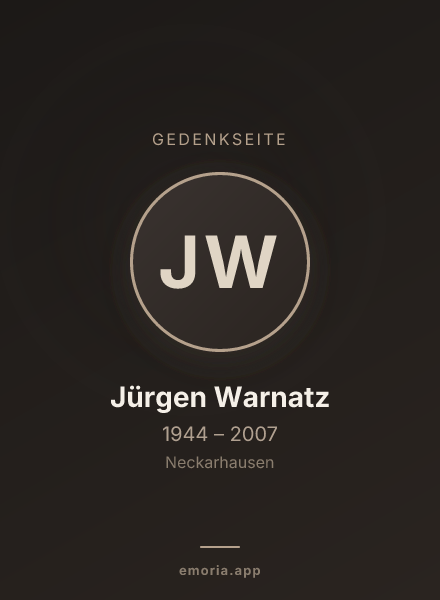 Gedenkportrait von Jürgen Warnatz