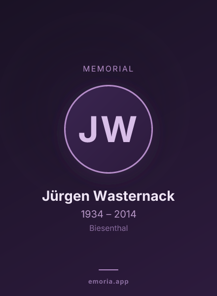 Memorial portrait of Jürgen Wasternack
