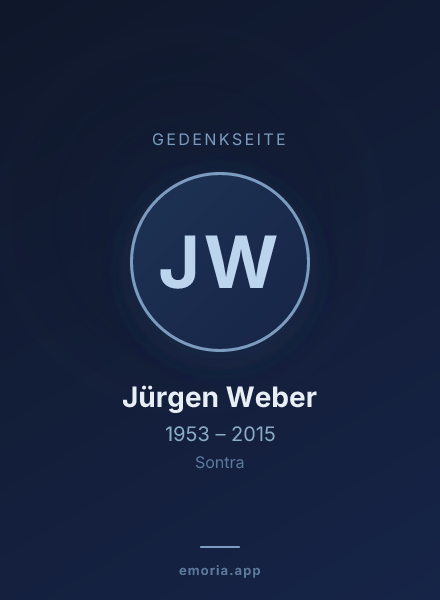 Gedenkportrait von Jürgen Weber