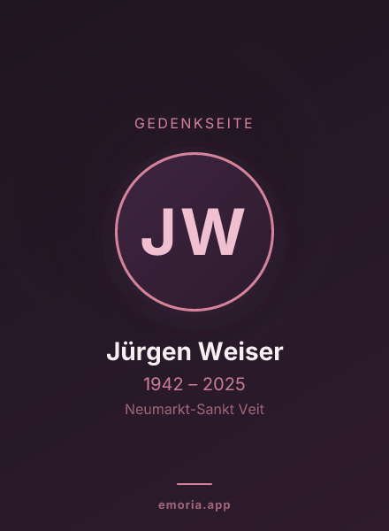 Gedenkportrait von Jürgen Weiser