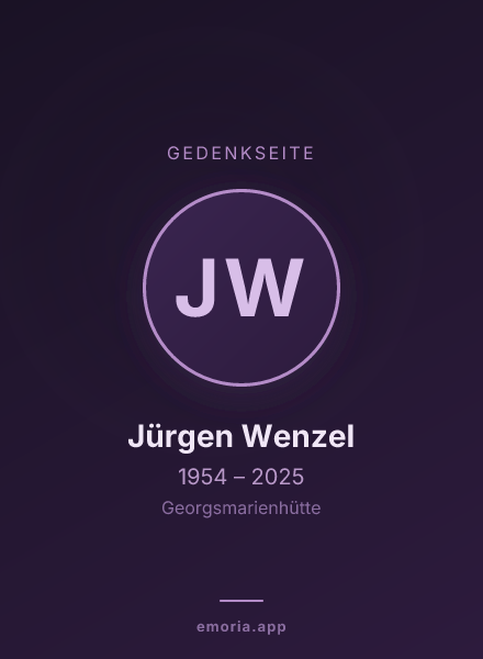 Gedenkportrait von Jürgen Wenzel