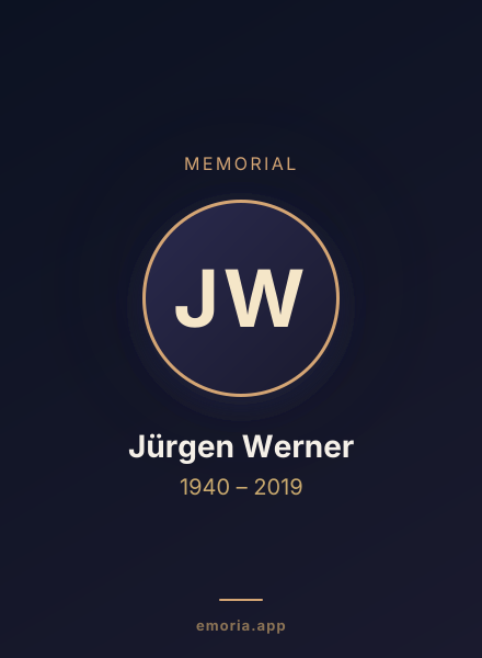 Memorial portrait of Jürgen Werner