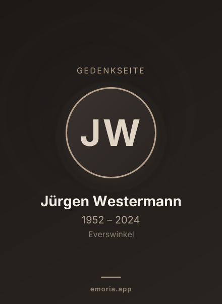 Gedenkportrait von Jürgen Westermann