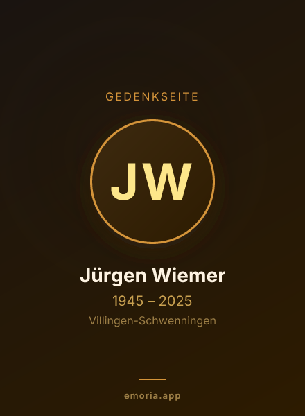 Gedenkportrait von Jürgen Wiemer